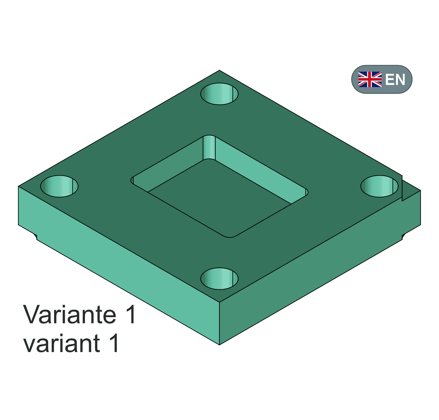 mold plate in 2 variants
