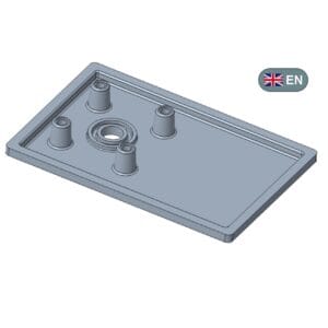 Flacher Deckel mit mehreren Vertiefungen